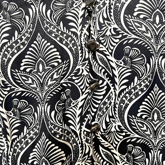 Anthropologie Black and Gray Patterned Jumpsuit - Picture 8 of 9